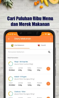 Hitung Kalori  Aplikasi Diet android App screenshot 1